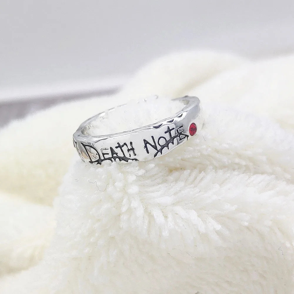 Fashion Anime Death Note Yagami Light Alloy Rings Cosplay For Men Women Adjustable Ring Props Jewelry Accessory Gifts