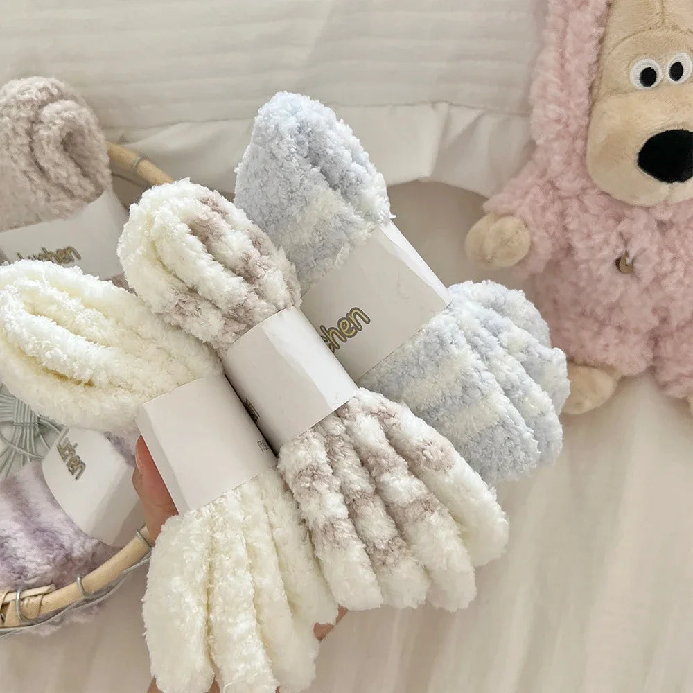 Women Fluffy Socks Thick Coral Velvet Winter Warm Home Indoor Floor Terry Towel Fuzzy Sock Woman Calcetines