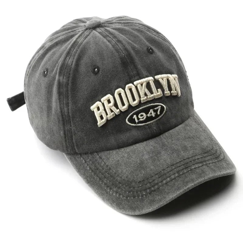 Men Women Spring Summer Retro brooklyn Letter Baseball Caps Cotton Embroidery Adjustable Casual Hat Hip Hop Streetwear Sun Hats