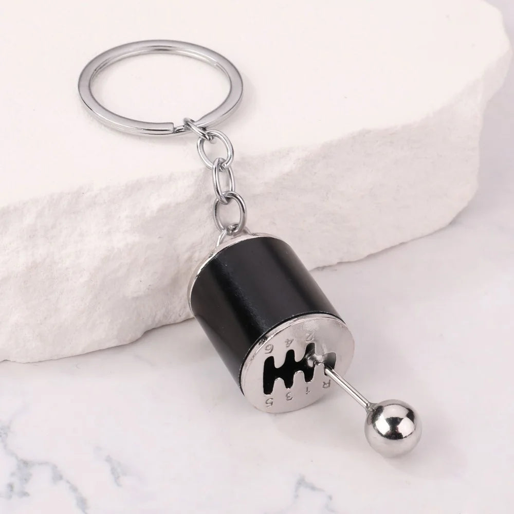 Gearbox suspension mini turbocharger keychain for car modification gear shifter keychain creative and personalized gear shift