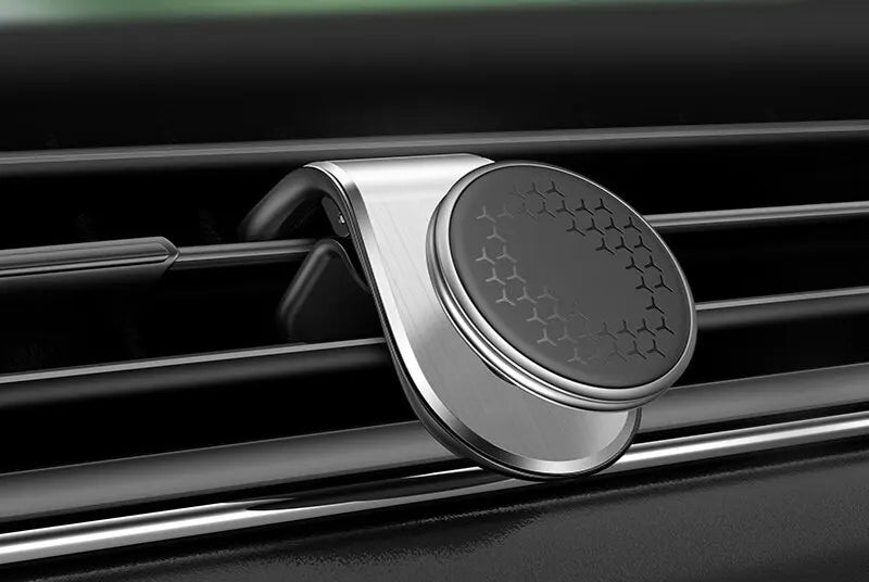 Metal Car Air Vent Magnetic 360° Rotatable Car Phone Holder Universal Mobile Phone Stand For IPhone 15 Samsung GPS Support Mount