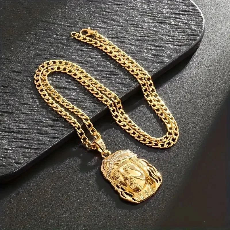 Exquisite Christ The Savior Jesus Necklace Men Women Religious Prayer Lucky Amulet Jewelry