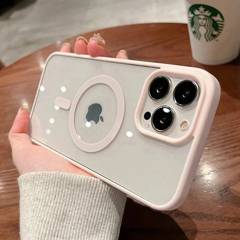 Shockproof Acrylic Magnetic Clear Phone Case For iPhone 16 15 14 13 12 11 Pro Max 14 Plus Magsafe Wireless Charge Hard PC Cover