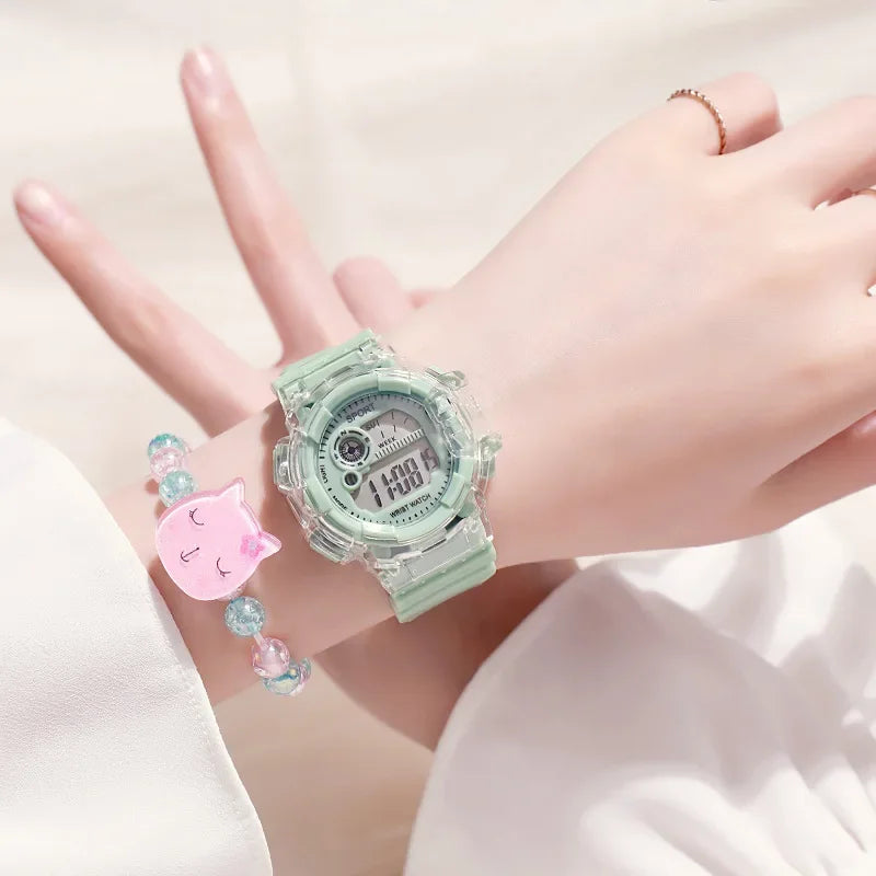Children's Electronic Watch Teenage Couple Fashion And Sports Multifunctional Watch Electronic Watch Excluding bracelets