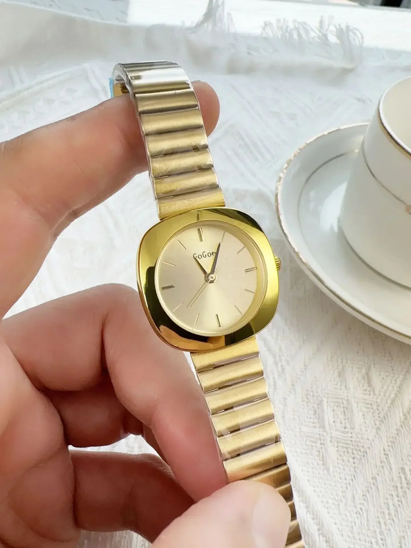 Ladies Simple Gold Quartz Watch Brand Watches for Women Adjustable Stainless Steel Strap Luxury Gift Wristwatches Dropshipping