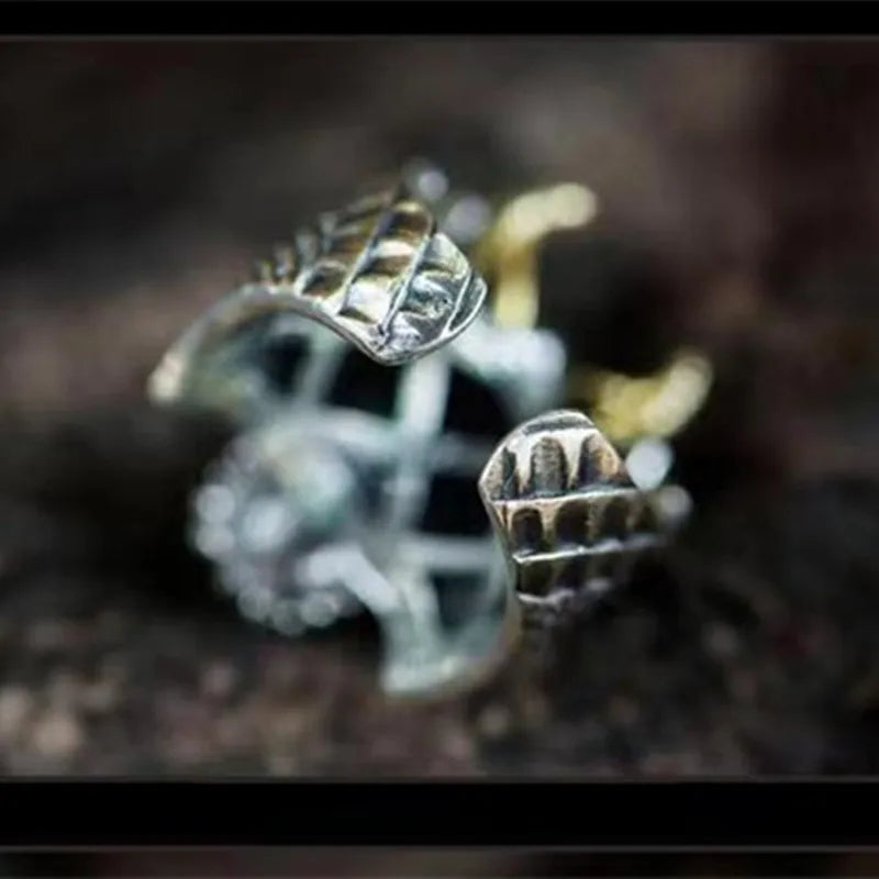 Retro Domineering Ethnic Style Fire-Breathing Dragon Ring Men\\'s Charm Open Ring Punk Motorcycle Rider Jewelry Accessories