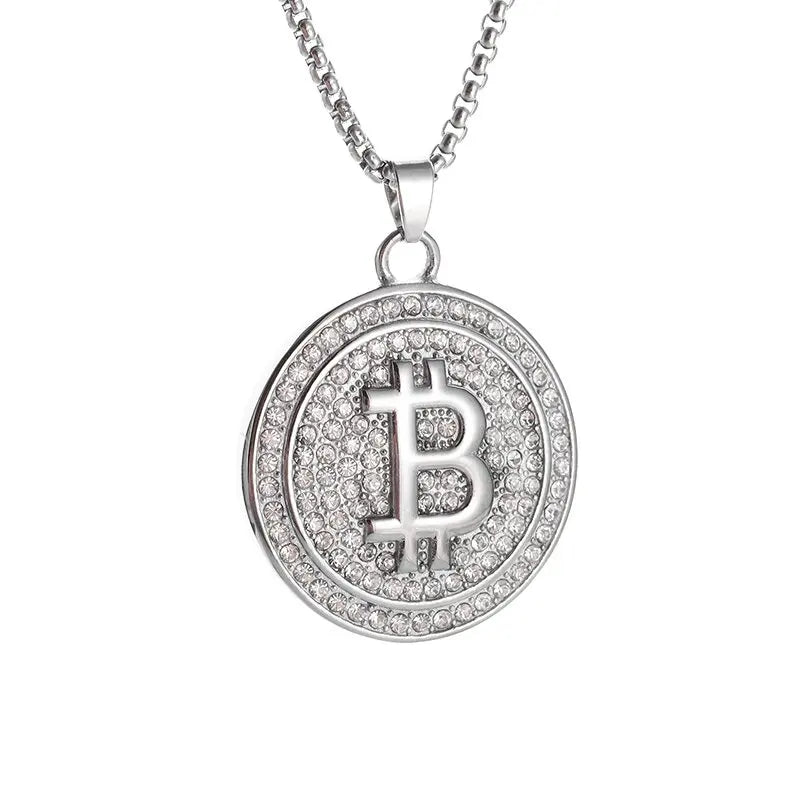 Classic Fashion Necklace Men and Women Hip Hop Punk Letter Micro Inlaid Sliding Pendant Long Necklace