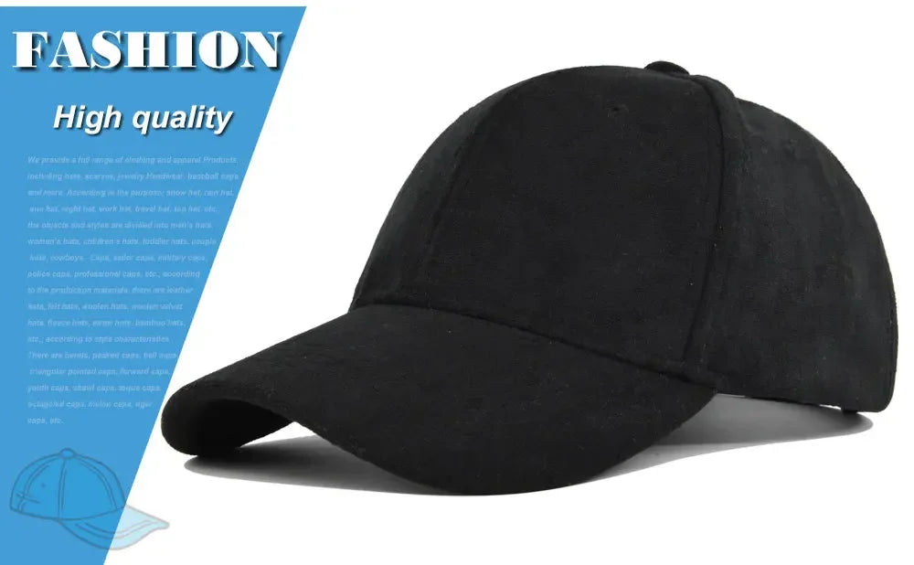 Solid Suede Retro Unisex Cap Casual Plain Baseball Cap Adjustable Snapback Hats For Women Men Hip Hop Cap Street Dad Hat