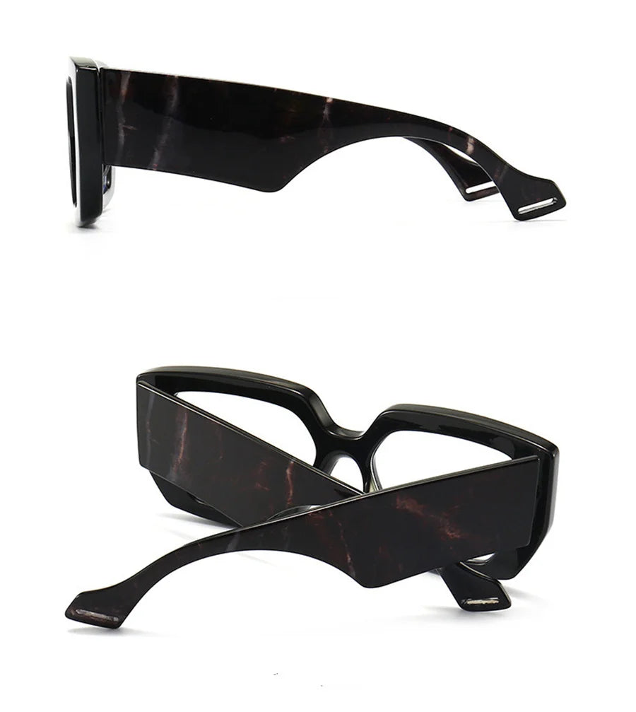 New Fashion Colorful Square Women Glasses Frame Clear Anti Blue Light Spring Hinge Wide Legs Eyewear Men Optical Polygon Frame