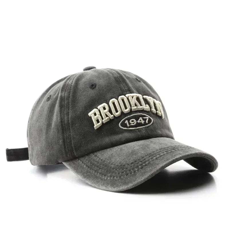 Men Women Spring Summer Retro brooklyn Letter Baseball Caps Cotton Embroidery Adjustable Casual Hat Hip Hop Streetwear Sun Hats