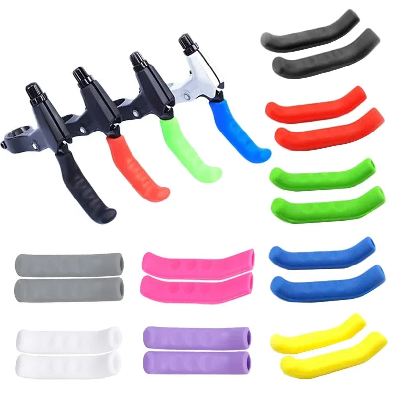 1 Pair Bicycle Brake Handle Cover Silicone Sleeve MTB Road Bike Cycling Brake Lever Protector Cover Mountain Bike Accessories