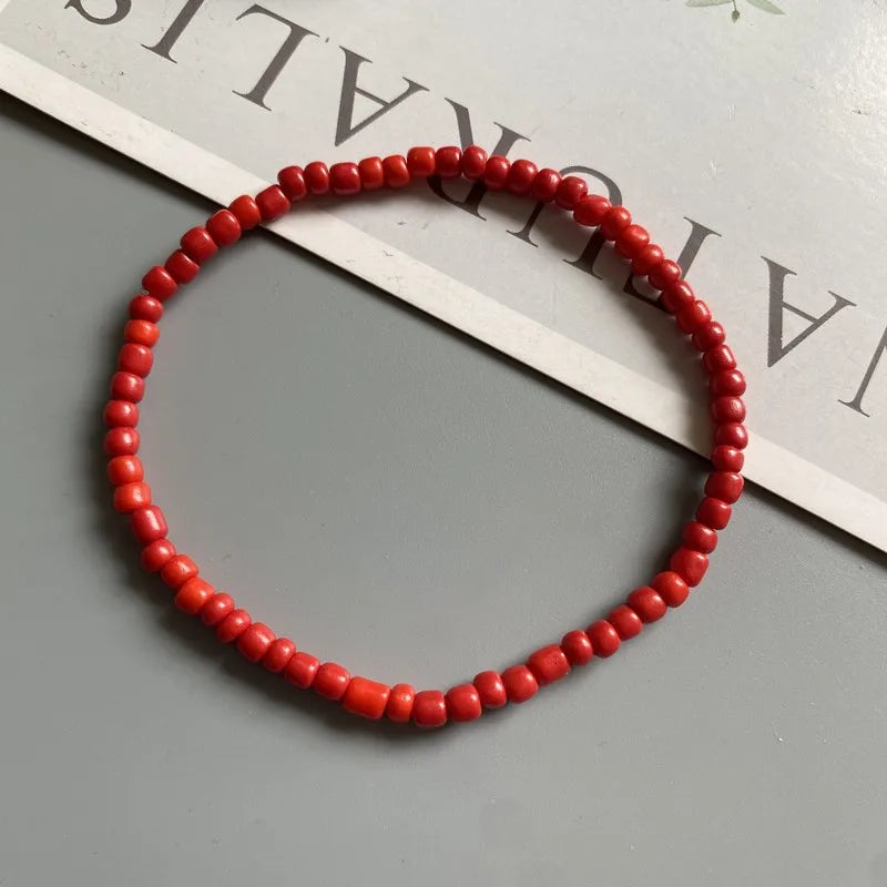 White Anklet for Women Colorful Fashion Girl Tiny Seed Beads Foot Bracelet Yellow Bohemian Anklet Gift Jewelry