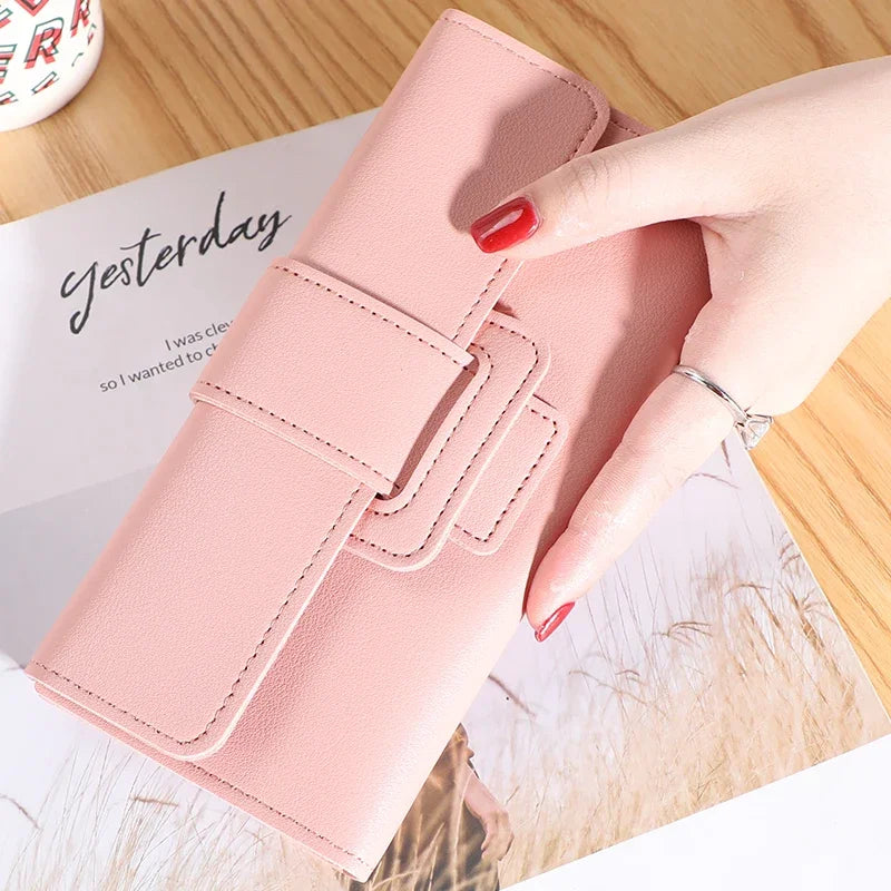 Women  Large Capacity Leather Wallet Cardholder Coin Purses Clutch Phone Credit Card Holder Ladies Luxury Bag