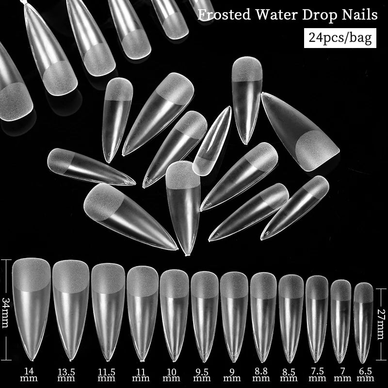 False Nail Tips Extension System Full Cover Sculpted Coffin False Fake Nail Tips DIY Practice Manicure Tools Quick Building Mold