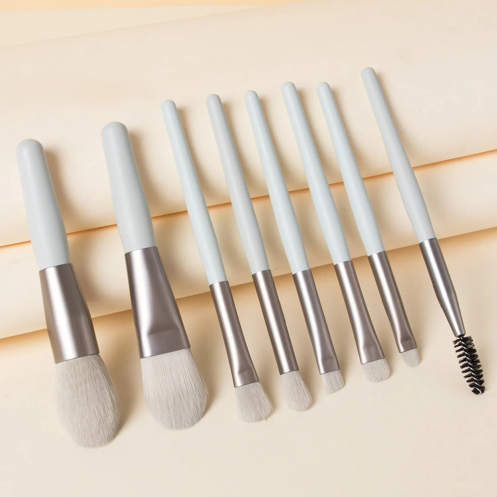 New 8Pcs Makeup Brush Set Makeup Concealer Brush Blush Loose Powder Brush Eye Shadow Highlighter Foundation Brush Beauty Tools