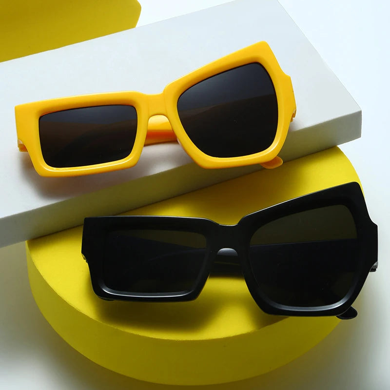 Funny Glasses With Raised Eyebrows on One Side Fashion Hip Hop Sunglasses Irregular Personality UV400 Sun glasses for Men Women