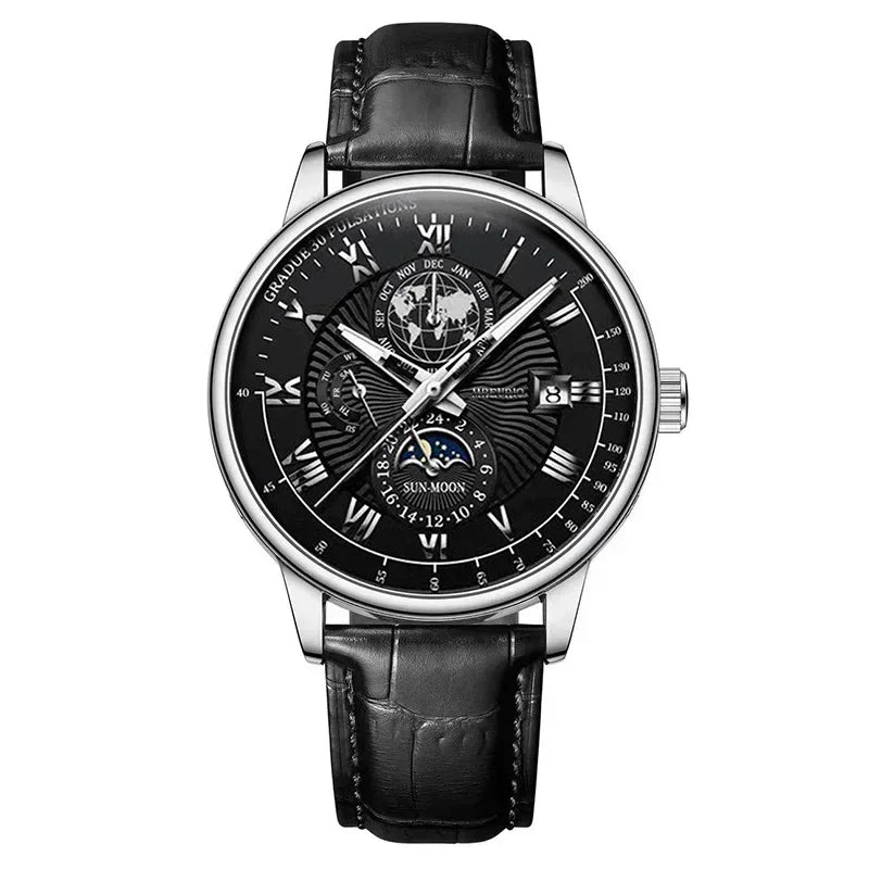 Men's Watch New Fashion Leather Waterproof Luminous Top Brand Luxury Mens Quartz Wristwatch Men Sport Casual Watches