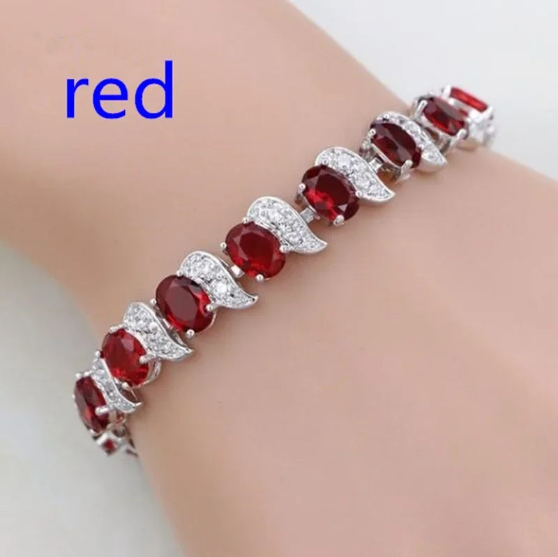 Elegant Shiny Water Drop Zircon Bracelet Fashionable Charm Jewelry Suitable for Daily and Banquet