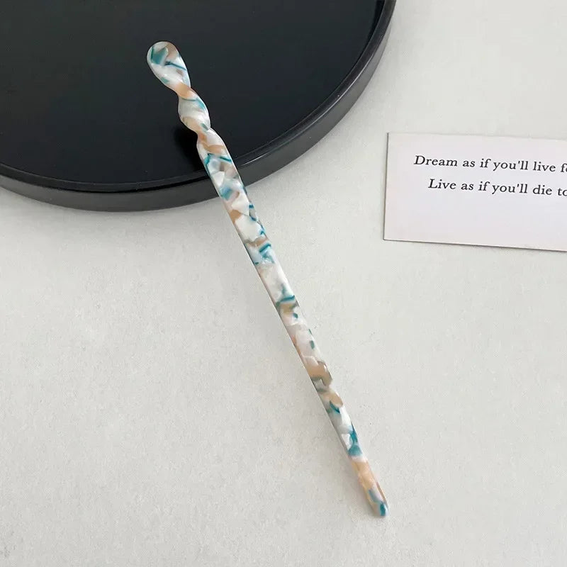 Chinese Style Hair Sticks Vintage Acetate Resin Chopstick Women Hairpins Clip Pin Headwear Wedding  Accessories