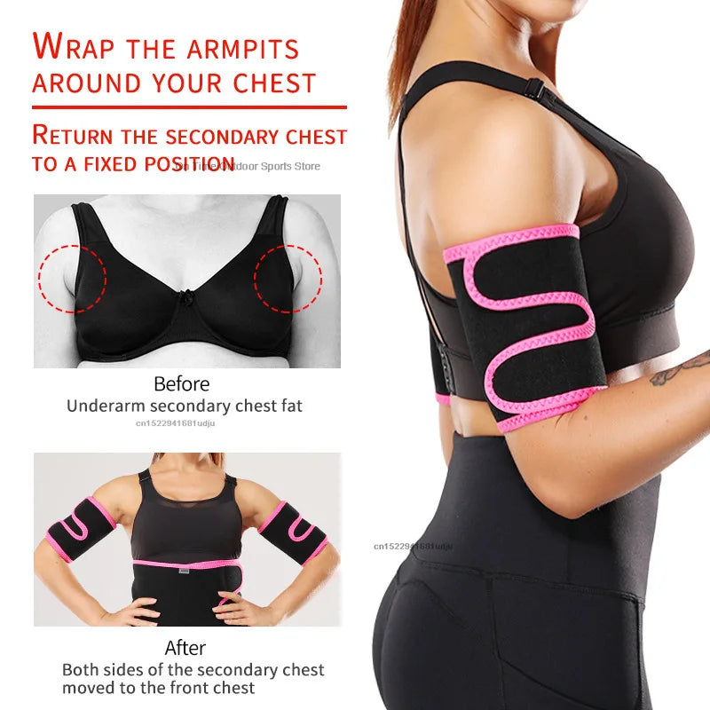 Arm Trimmers Sauna Sweat Bands Women Arm Slimmer Trainer Anti Cellulite Arm Shapers Weight Fat Reducer Loss Workout Body Shaper