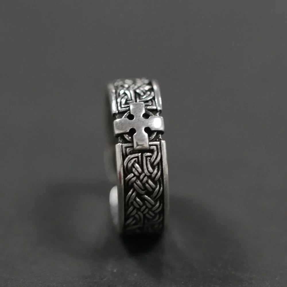 Vintage Ethnic Evil Dragon Head Ring Men\\\'s Gothic Open Ring Male Cool Trend Jewelry