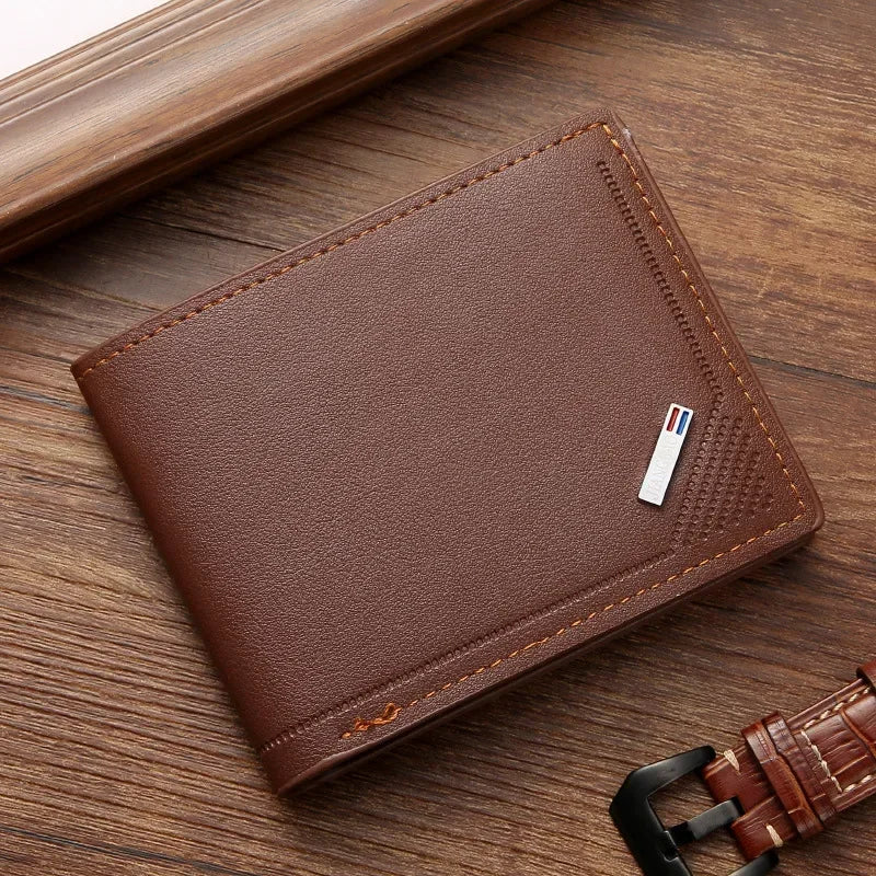 Men Foldable Wallets Picture Coin Slim Purses Business Money Credit ID Cards Holders Vintage Business Practical Men Wallets
