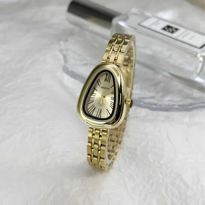 Hot Sale Stainless Steel Strap Women's Watch Irregular Snake Head Dial Ladies Quartz Watch Fashion Luxury Gift Clock Wholesale