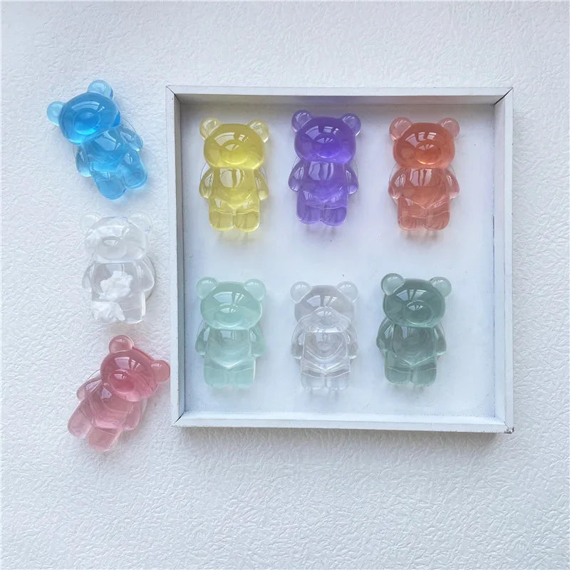 Korea Glitter Bear Cell Phone Holder Grip Tok Bracket for iPhone Samsung Xiaomi Foldable Car Folding Mobile Socket Stand