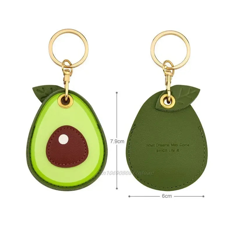 Cute Strawberry Lemon Case for Apple Airtag Protection PU Leather Cover Pendant GPS Anti-lost Keychain Case Pet Dog Cat Collar
