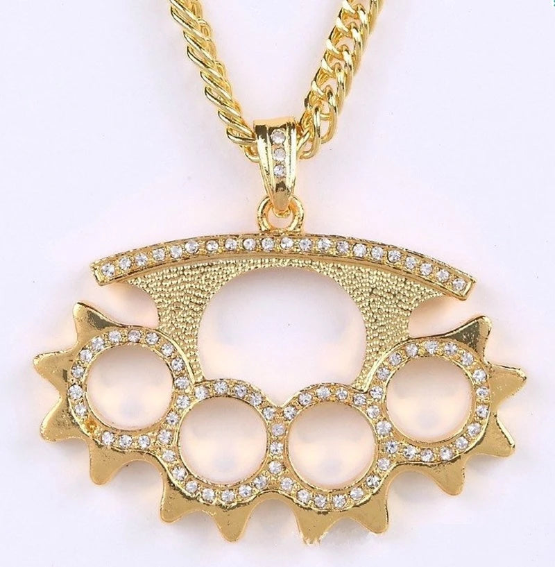 Hip Hop Ice Out Dollar Money Bag Necklace Shiny Cubic Zirconia Wallet Pendant for Men Women Hip Hop Rock Rap Cool Jewelry