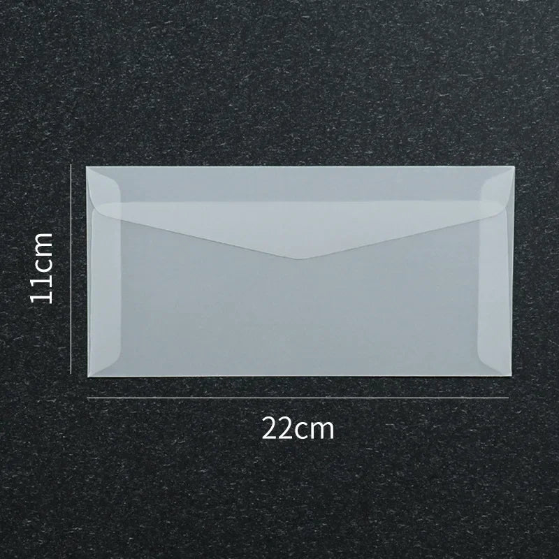 10pcs/lot Blank Translucent Envelope for Invitations Postcards European Giftbox Message Card Envelopes Wedding Business Letters
