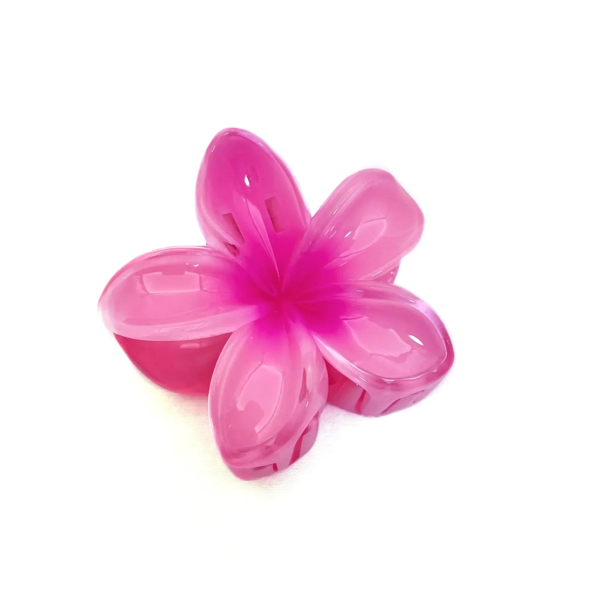 Hawaiian Flower Crab Hair Clips for Women Plumeria Barrettes Large Hair Claw for Thin/Thick Beach Hair Accessories for Girls 8cm