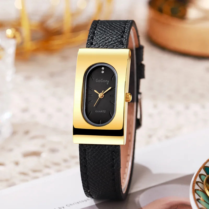 New Brand Women Watch Fashion Rectangular Dial Quartz Watch Simple Leather Strap Luxury Ladies Gift Wristwatches Dropshipping