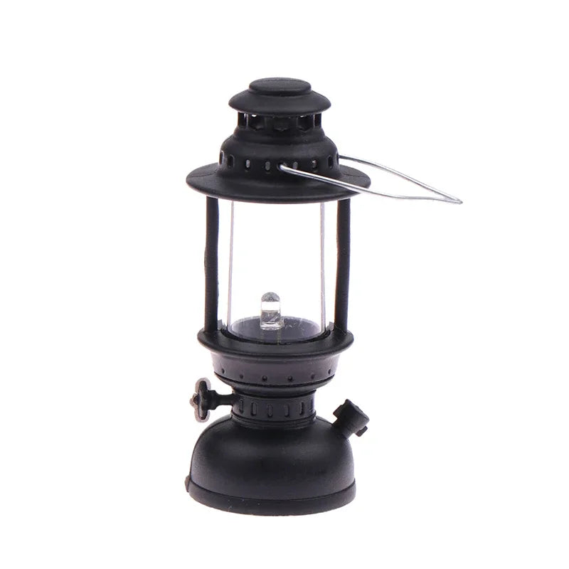 6cm Mini Led Retro Glowing Pony Lantern Simulation Cande Light Night Light Dollhouse Miniature Lamp Home Decor Toy