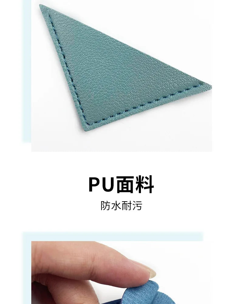 PU Bookmark Leather Heart Bookmark Mini-portable Gift Heart Bookmark Page Folder Corner Protective Cover School Supplies
