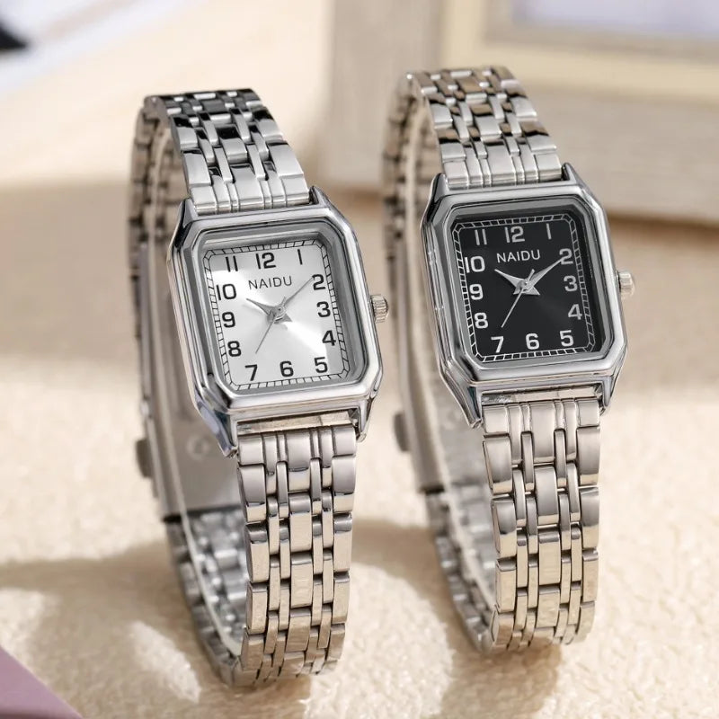 Famous Brand Watch for Women Fashion Roman Numeral Dial Quartz Watch Stainless Steel Strap Luxury Gift Wristwatch Dropshipping