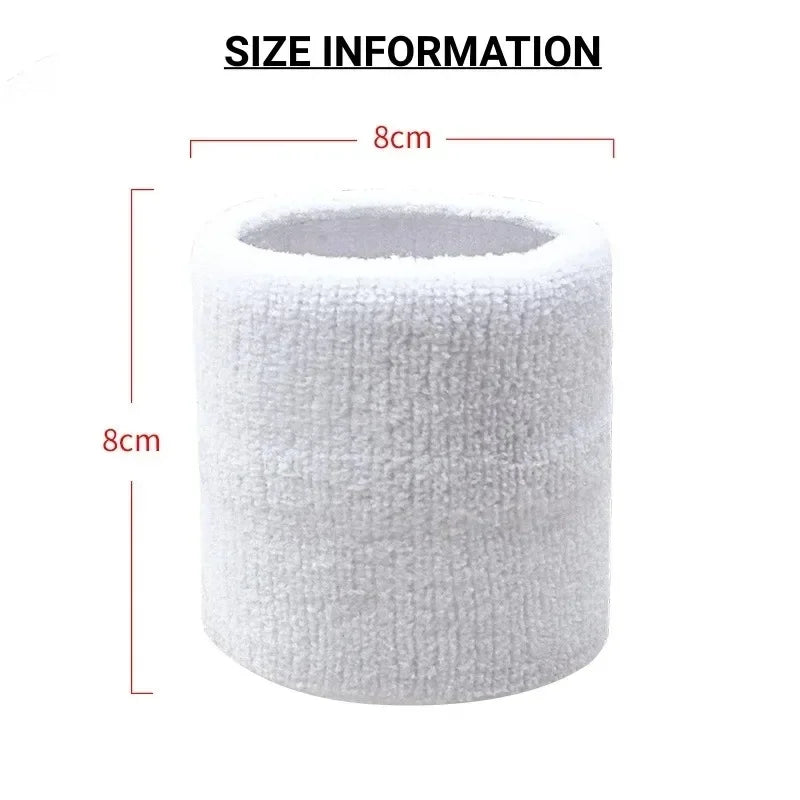 Cotton Fitness Run Sweatband Gym Wristband Sport Bracers Sweat Towel Wrist Support Band Cuff Tennis Wrist Guard Protector Strap