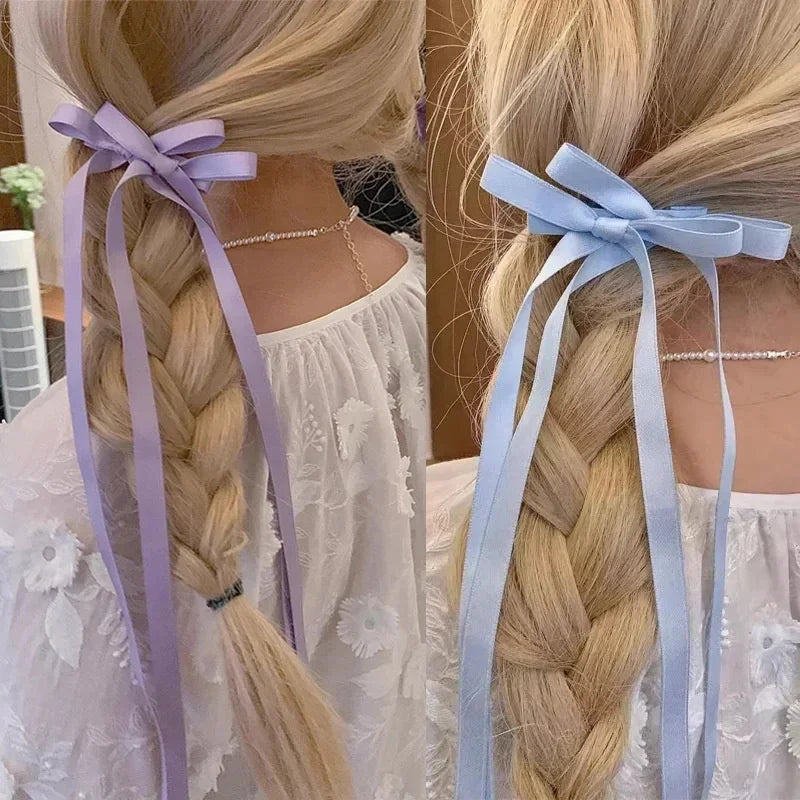 1/2pcs Star Bowknot Hair Clips for Girls Kawii Barrettes Cute Hair Accessoires Kids Colored Ribbon Woman Hairpins Hairgrip Gifts