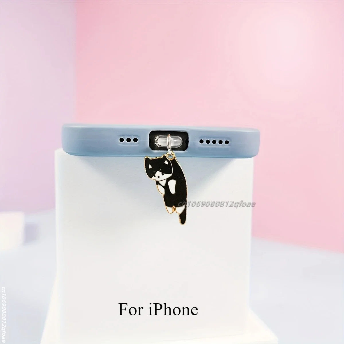 1pcs cat phone dust plug suitable for iPhone for Samsung Type-C interface dust plug phone suspension accessories cute cat