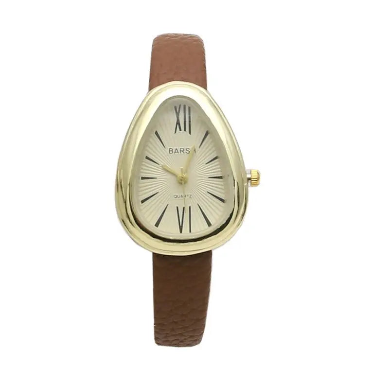 Brand Waterdrop Dial Women Watch Simple Student Fashion Gift Quartz Watches Leather Strap Wristwatches Dropshipping Reloj Mujer