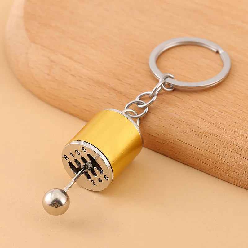 Beautiful Car Modification Pendant Six Gear Shift Keychain Car Pendant Shifter Metal Keyring