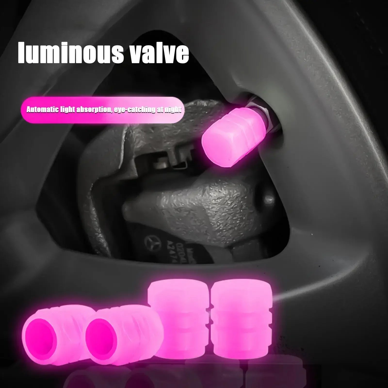 Luminous Tire Valve Cap Car Wheel Hub Glowing Dust-proof  Rim Stem Covers Applicable for Xiaomi M365/1S/Pro Scooter Accessories