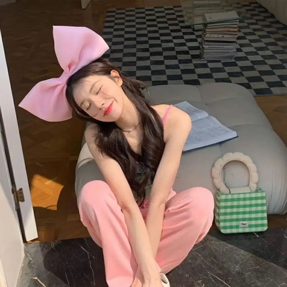 Pink Black big Bow Knot Hairbands Hairpin for Women Girls Hair Accessories Hair Band Ties Headbands for Children Headdress