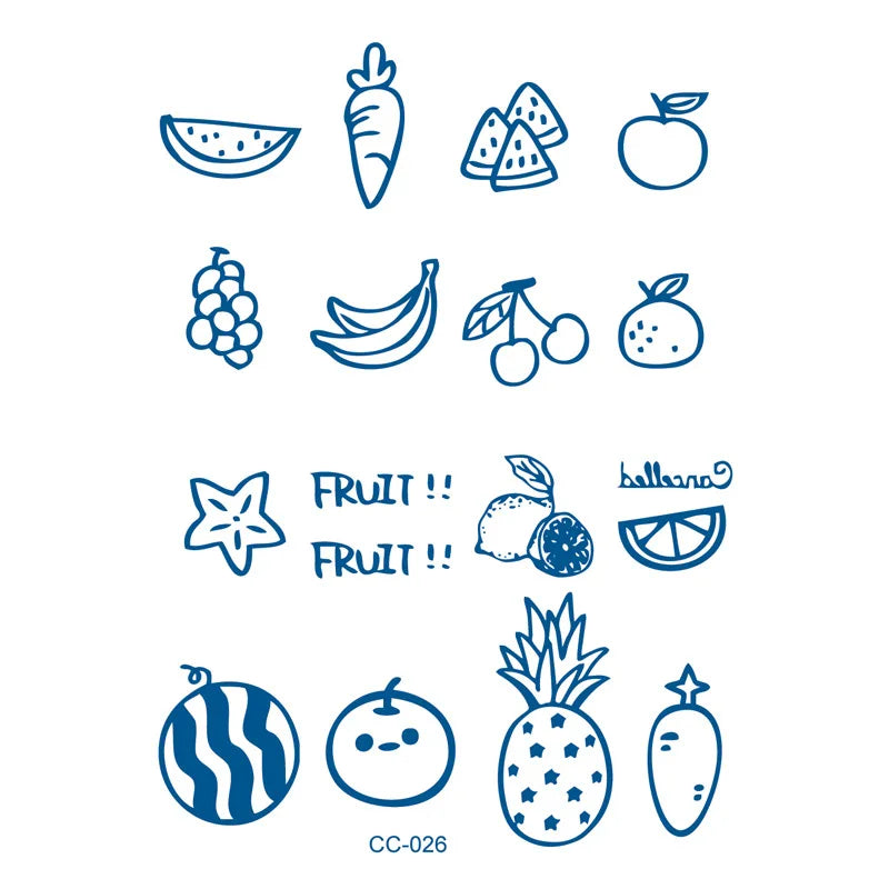 Finger Cochlear Herbal Fruit Juice Tattoo Sticker Waterproof Men Women Lasting Small Love Planet Semi Permanent Temporary Tattoo