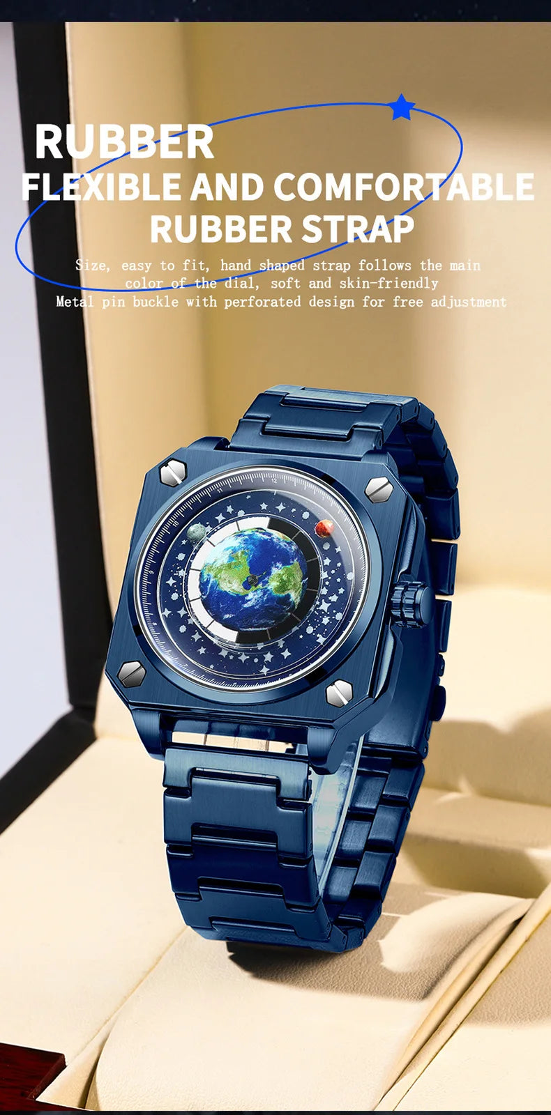 UTHAI Earth Watch Business Male Student Watch Planet Personalized Creative Wormhole New Concept Male Fashion Quartz Watches