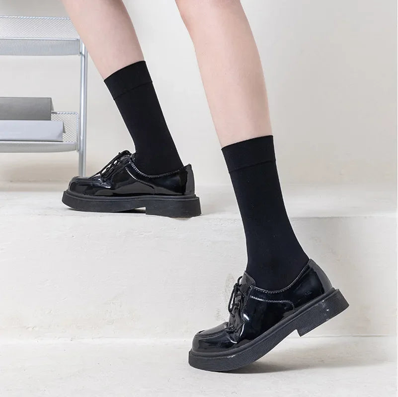 Fashion Black White Soild Color Long Socks Women Over Knee Thigh High Over The Knee Stockings Lolita Ladies Girls Warm Knee Sock