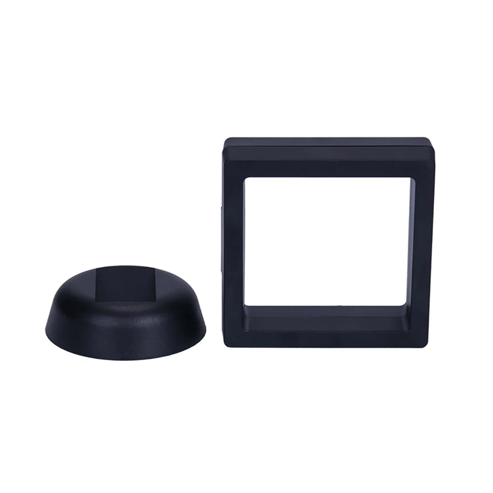 3D Floating Coin Display Frame 7CM Dust-proof Badge Ring PE Film Gemstone Medal Storage Box Small Doll Stamp Earring Jewelry Box