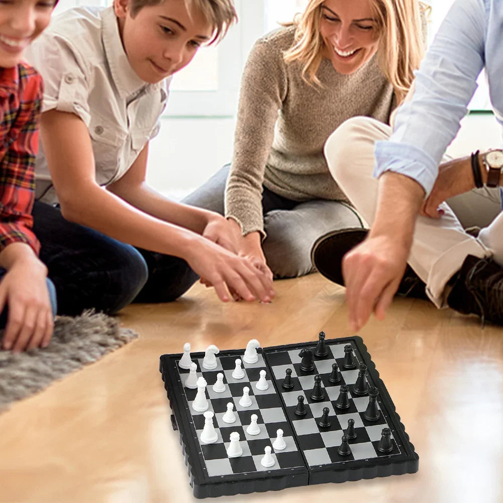 Mini Chess Board Magnetic Board Games Folding Flying Chess Portable Ludo Snakes and Ladders for Friend Children Gift Puzzle Game