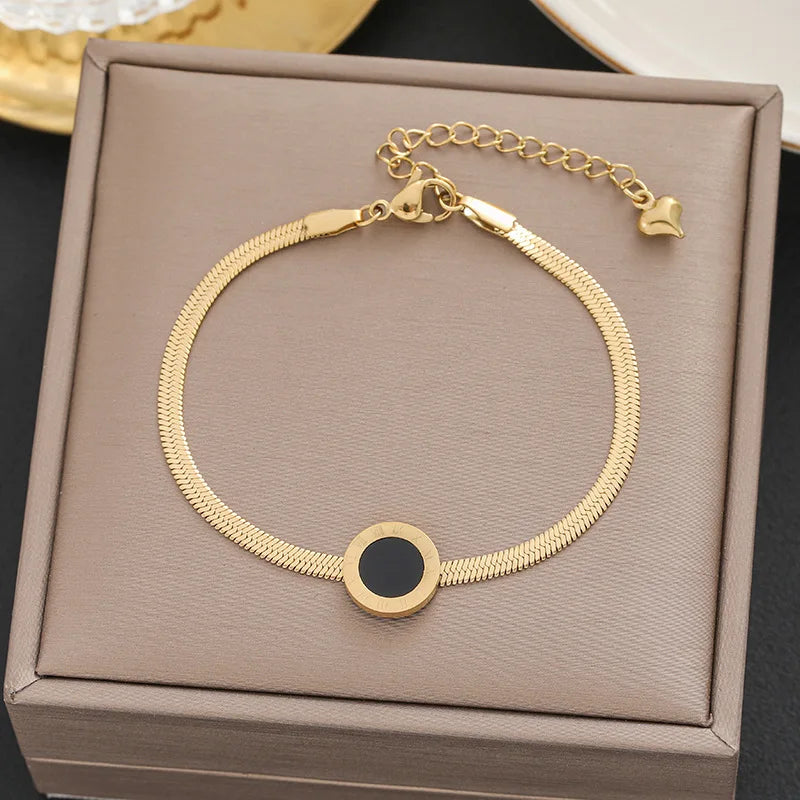 316 Stainless Steel Butterfly Heart Belt Twist Multilayer Chain Bracelet For Women Jewelry Party Gifts Bijoux Pulsera