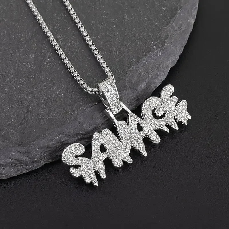 Classic Fashion Punk High Quality Metal Male and Female Hip-hop Pendant Necklace Slip Chain Jewelry